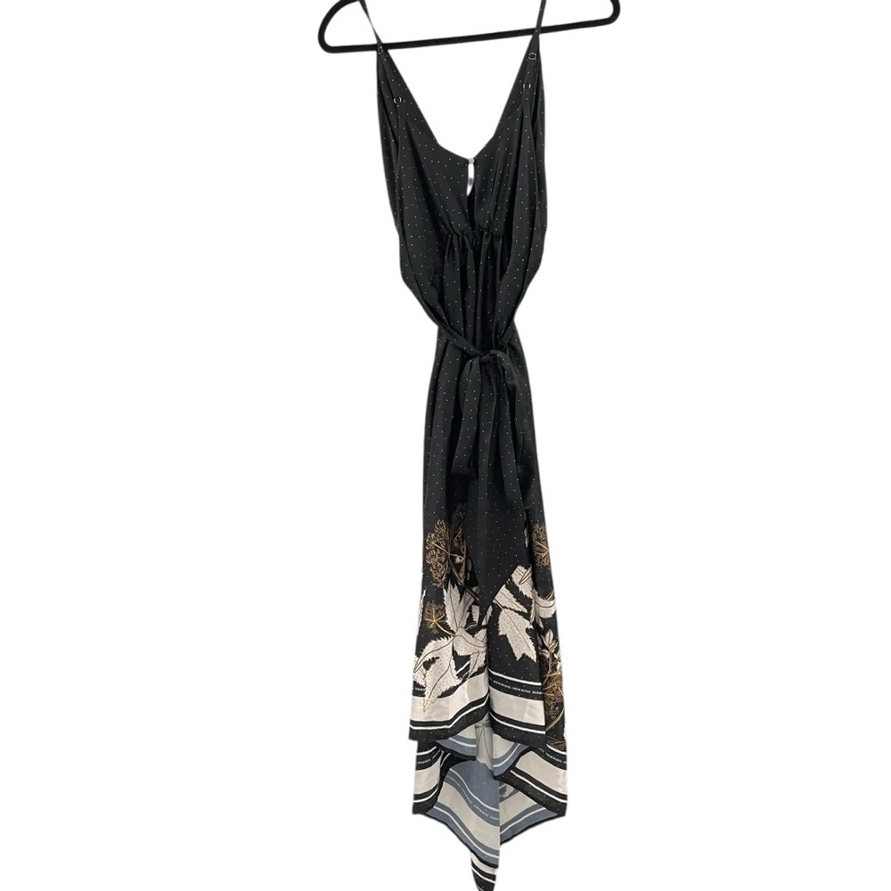 Sabina Musayev Teagan Satin Asymmetrical Handkerchief Dress - Picture 2 of 10